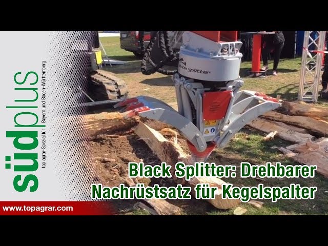 Black Splitter: Drehbarer Nachrüstsatz für Kegelspalter - Forst live 2019