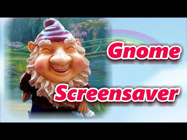 ▶️ Free Garden Gnome Screensaver. Free Screensaver With Clock. Easily Add You Own Music. 🌏