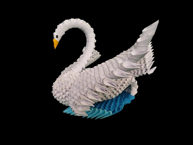 3D Origami Swan tutorial part2