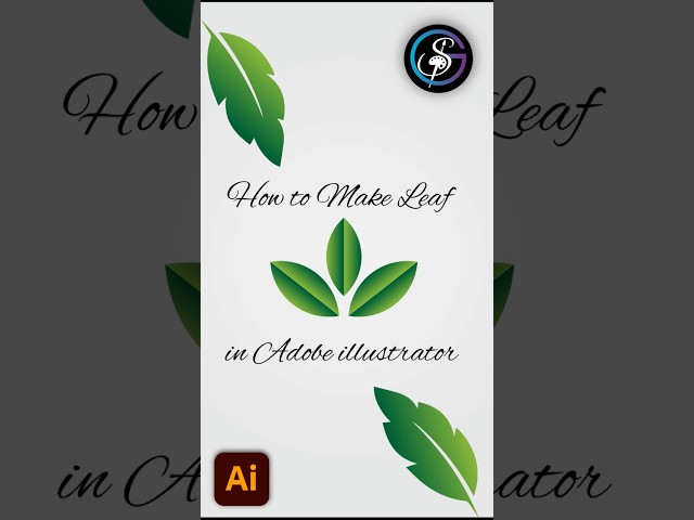 How to Make Leaf in Illustrator - Graphics Design Tutorial for Beginners #illustrator #graphicdesign