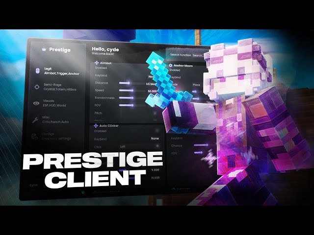 1.21/1.20 | Hack Client: Prestige Injection Client on Minecraft Java Crystal PvP & Sword