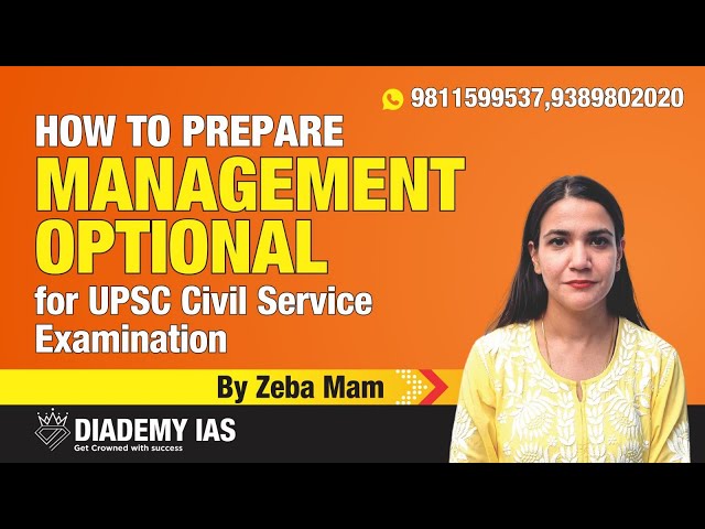 How to Prepare for Management Optional for UPSC Civil Service Examination | UPSC Management Optional