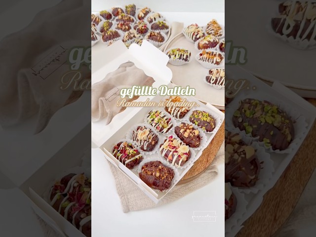 Gefüllte Datteln in vielen Varianten #ramadan #ramadan2025 #datteln #dubaichocolate #viralfood