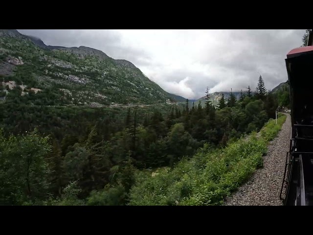 Train ride through the mountains of Skagway, Alaska August 2022