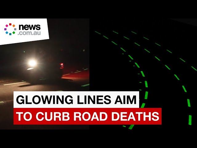 NSW to trial glow-in-the-dark road markings to help curb road deaths