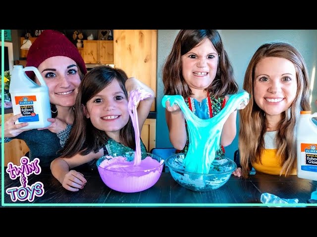 Twins Make Fluffy Slime with Science - DIY Experiment!