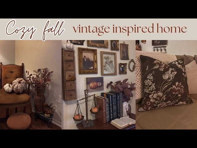 🍂 COZY FALL VINTAGE INSPIRED HOME || FALL LIVING ROOM TOUR || COTTAGE CORE HOME