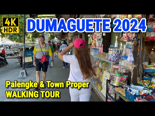 DUMAGUETE CITY Virtual Tour 4K 🇵🇭 | Walking Streets, Food Market & Dumaguete Boulevard | Philippines