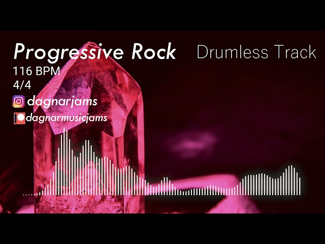 Progressive Rock - Drumless Track | 116 BPM | No Drums | Backing Track Jam For Drummers