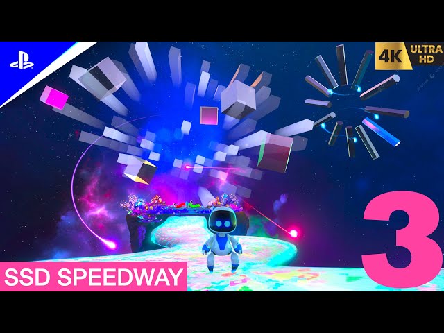 Astro Playroom SSD Speedway All Puzzle Pieces & Artifacts PS5 Gameplay Part 3 [NO COMMENTRY] #ps5