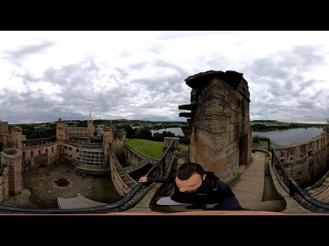 Interactive 360 video - Views from on top of Linlithgow Palace, Scotland