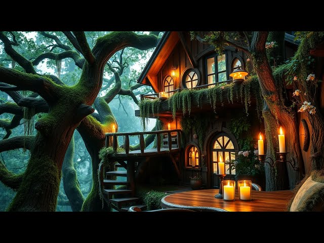 🌿 Enchanted Treehouse: A Magical Greenery Paradise 🌸 Relaxing Music for Sleep & Meditation 🌙