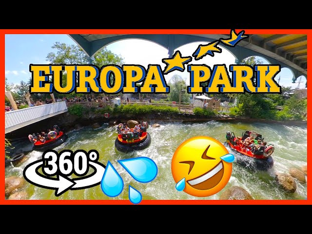 Whatching people getting whet at the Rapid River in Europa-Park 360 degree