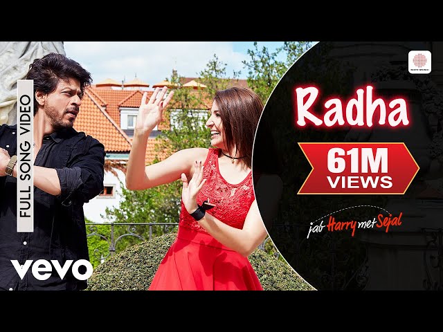 Radha Full Video - Jab Harry Met Sejal|Shah Rukh Khan, Anushka|Sunidhi Chauhan|Pritam