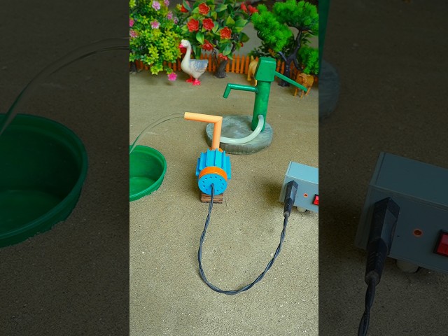 Mini hand pump project water with supply motor drinks sheep cow farm #waterpump #shorts #247