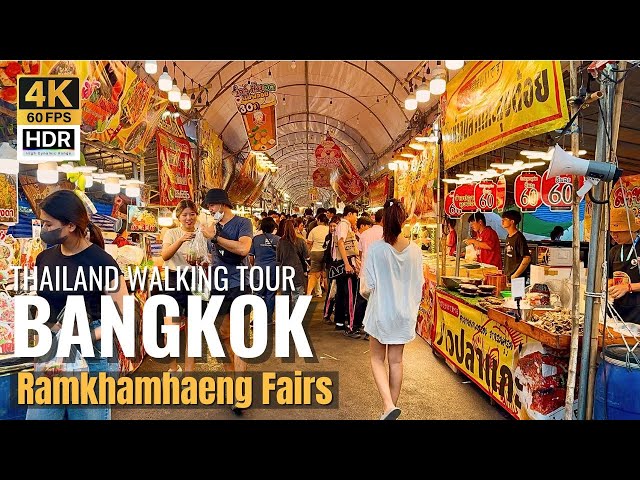 [BANGKOK] Ramkhamhaeng Fairs "Discover Thai Street Food & Shopping Events" | Thailand [4K HDR]