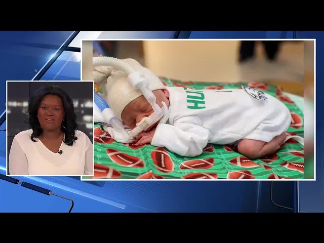 Mercyhealth NICU babies dressed up for Super Bowl