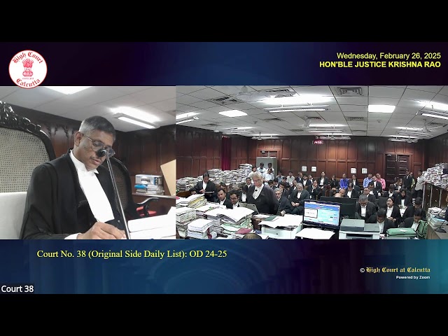 26 February 2025 | Court No. 38 | Live Streaming of the Court proceedings.