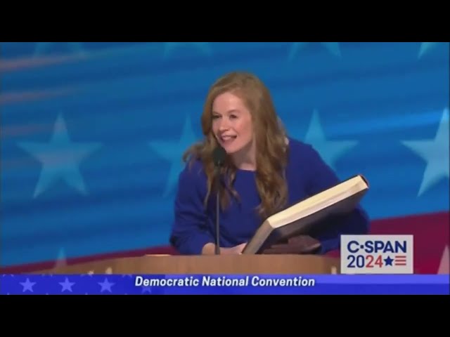 Michigan state Sen. Mallory McMorrow introduces Project 2025 at the DNC