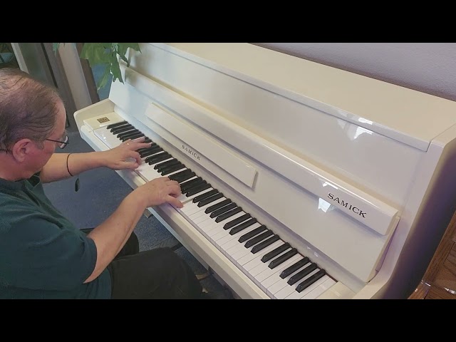 Used White Console Piano