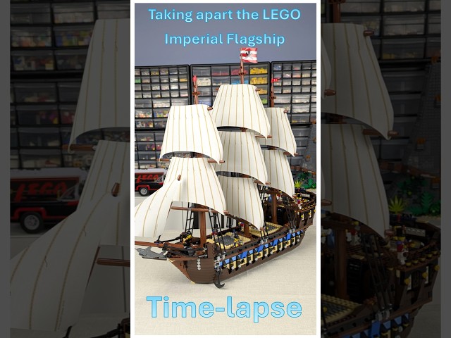 Time-lapse deconstruction of the LEGO Imperial flagship set #LEGO #shorts