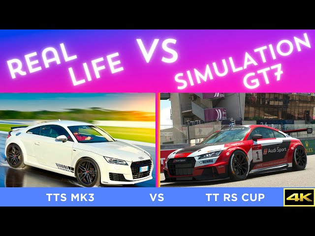 AUDI TT MK3 RACING - REAL LIFE VS SIMULATION - 4K HDR ULTRA REALISTIC