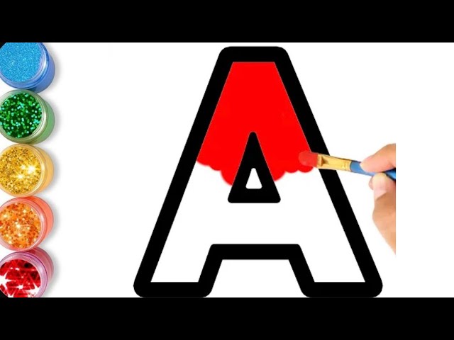 Learn Alphabet A To Z,Drawing, Colouring For Kids, Alphabets Drawing and colouring for Toddlers