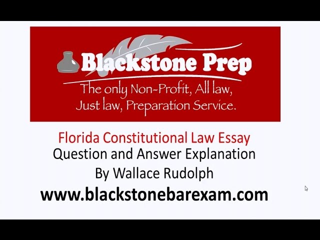 Florida Bar Exam Constitutional Law Essay!