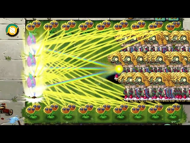 Every 3 Plants Max Level Vs 150 Glitter Zombies !! Plants Vs Zombies 2