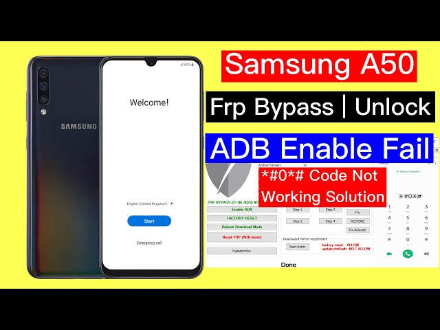 Samsung A50 Frp Bypass 2024 *#0*# code Not working