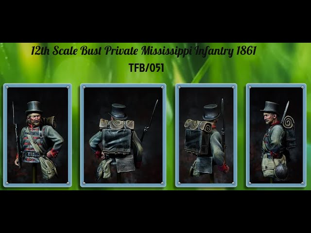 TFB Miniatures Private Mississippi Infantry 1861 150mm (TFB/051)