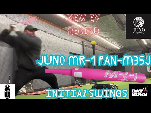 New EV Record|Juno Mr-1 pan-m35j |Initial swings|Slowpitch softball bat review |USSSA