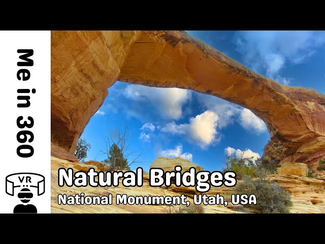 Massive rock arches in Natural Bridges National Monument in Utah, USA - 360 VR