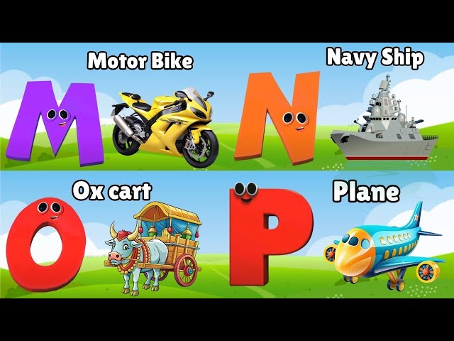 ABC Song Phonics, Transportation Song, ABC Song, Alphabet Educational Song A to Z for kids