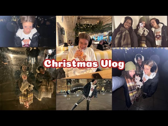 Christmas in Chicago VLOG| ice skating, christmas market, exploring the city