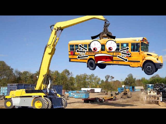 Amazing Powerful Excavator Destroys Car | Biggest Monster Truck Crushing Car | Woa Doodles