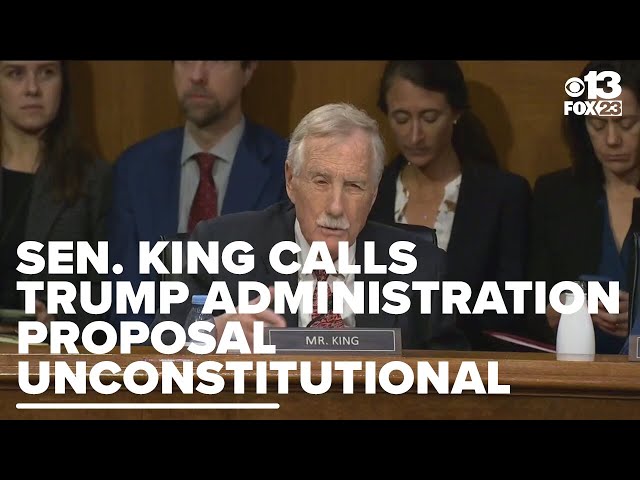 'Various illegal actions:' Sen. King calls Trump's actions an assault on Constitution