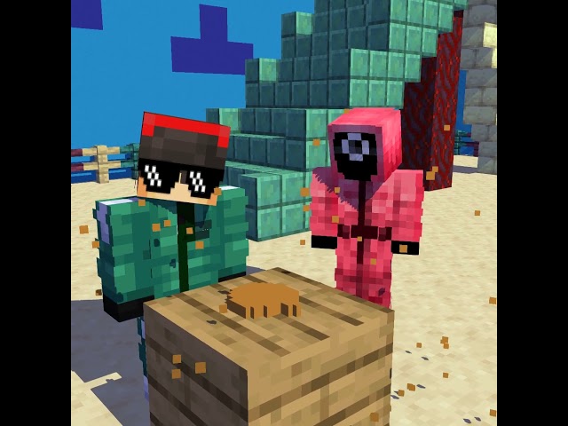 squid game 2 dalgona challenge with cash #minecraft #squidgame #matthewcraft