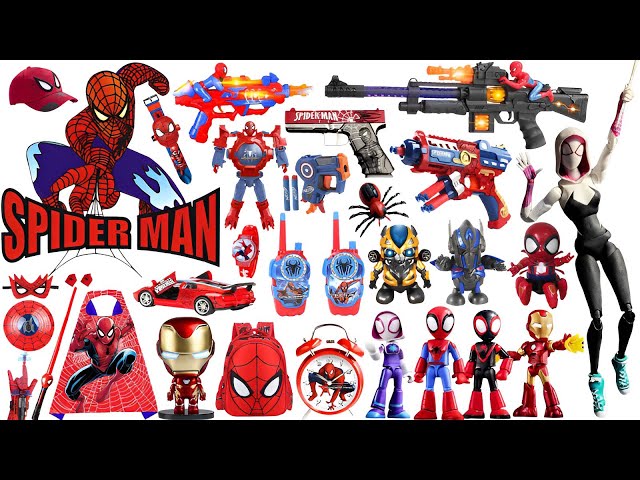 Marvel's Spider-Man series Unboxing, Spider-Man action dolls, glowing Spider-Man electric toy gun