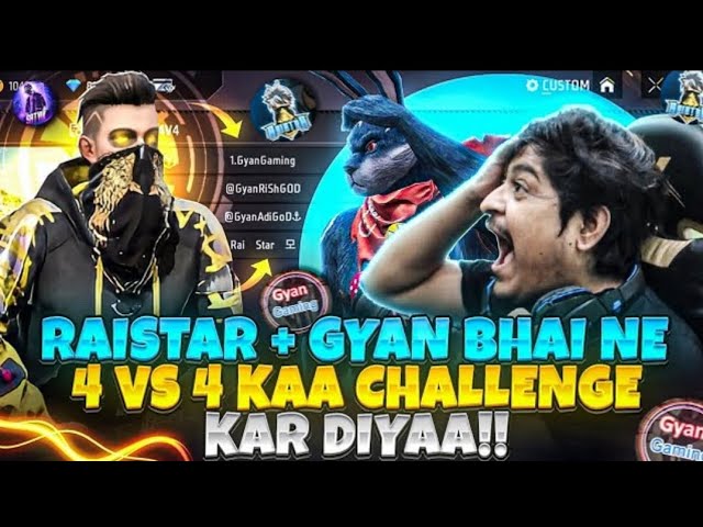 Raistar + Gyan Bhai ne 4v4 kaa Challenge de diyaa...😱😍