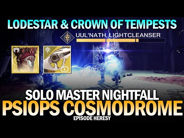 Solo Master Nightfall PsiOps BG Cosmodrome (Crown of Tempests Build) [Destiny 2]