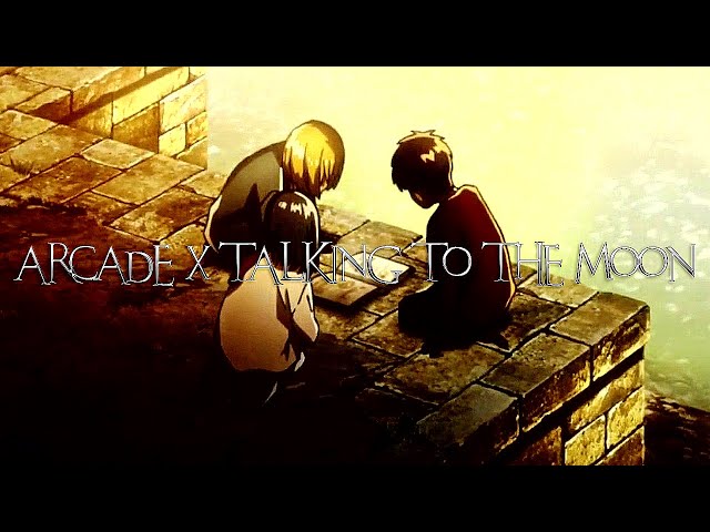 (AOT Amv) Eren x Mikasa x Armin || Talking To The Moon X Arcade