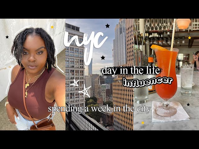 nyc vlog / week in the life of a beauty influencer *realistic* my work week, date night