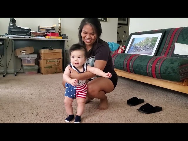 Baby's Adorable Attempt at Walking | cute baby video | cute baby smile | baby family moments