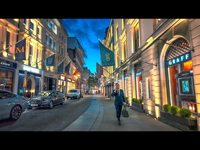 A Night Roaming the Streets of Mayfair, London · Dusk Walk in London · 4K HDR