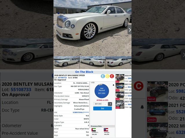 2020 BENTLEY MULSANNE SPEED