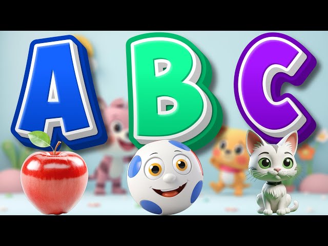 A is for Apple A B C Song Learn ABC with Music Colorful 3D Animation Fun Alphabet Song for Kids A22