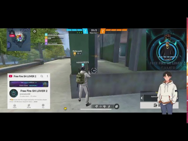 Live streaming of  Free Fire SH LOVER 2  YouTube channel subscribe me please you name 🥀😫bewafa fre