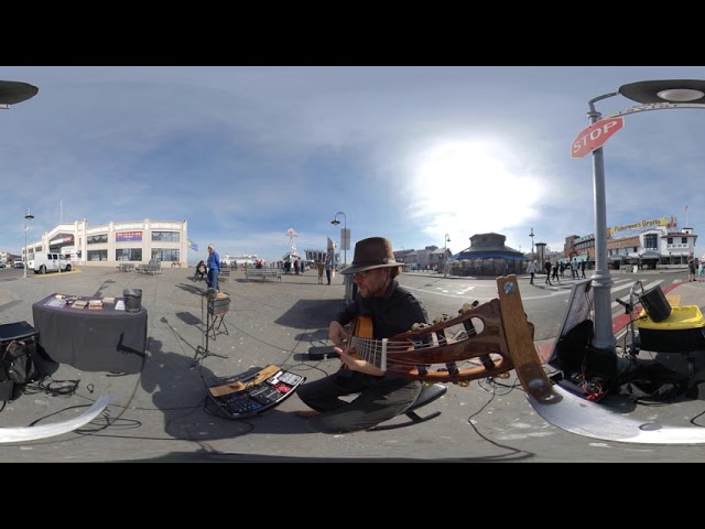 Friends - a Song by John H Clarke - Busking in SF Nov2019 360 video