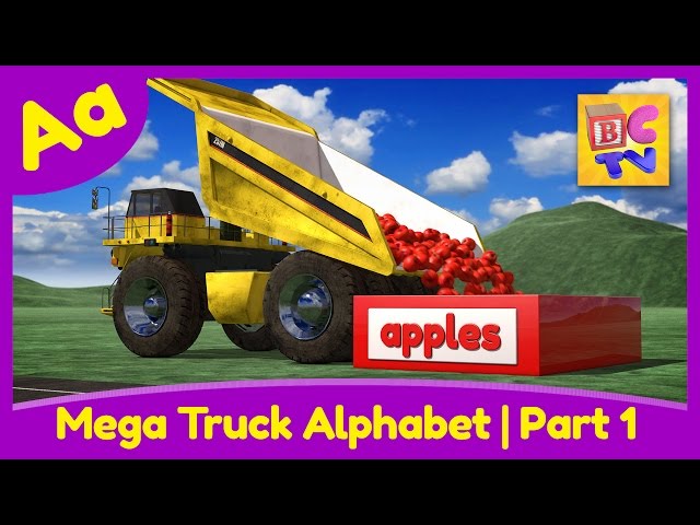 Mega Truck Alphabet Part 1 | Learn ABCs with Monster Trucks & Dump Trucks for Kids